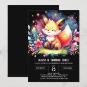 Invitation Renard Imaginaire forestier (Devant / Derrière)