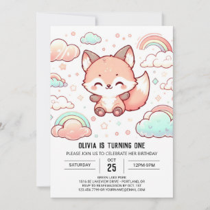 Invitation Renard lunaire 1er anniversaire