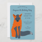 Invitation Renard Melaniste Vieux Garçons Animaux Fête d'Anni (Devant)