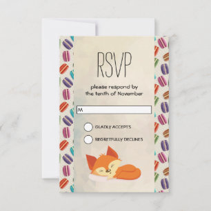 Invitation Renard orange mignon avec couronne Anniversaire RS