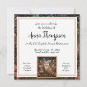 Invitation Renard rouge dans William Morris Style Flower Gard (Dos)