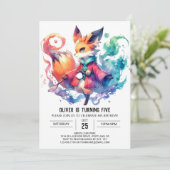 Invitation Renard rustique bohémien (Debout devant)