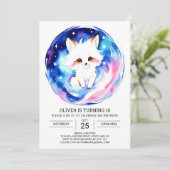 Invitation Renard rustique éditable (Debout devant)