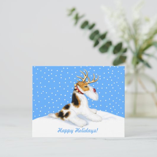 Invitation Renard Terrier Reindeer (Debout devant)
