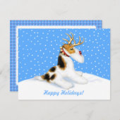 Invitation Renard Terrier Reindeer (Devant / Derrière)