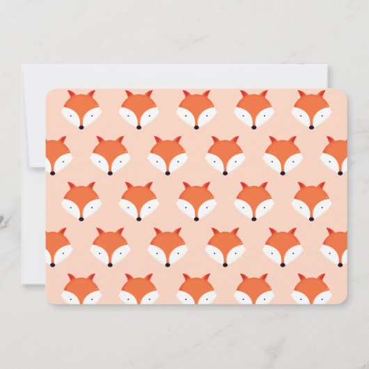 Invitation Renard Tourne un premier anniversaire (Dos)