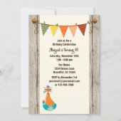 Invitation Renard tribal mignon et couronne automne Anniversa (Dos)