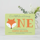 Invitation Renard Turner Un Premier Anniversaire Animal (Debout devant)