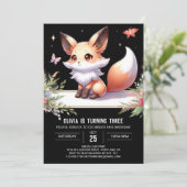 Invitation Renard Whimsical moderne numérique Anniversaire (Debout devant)