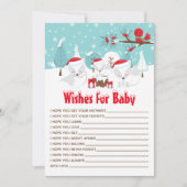 Invitation Renards De L'Arctique Bois De Noël Souhaits Pour B (Devant)