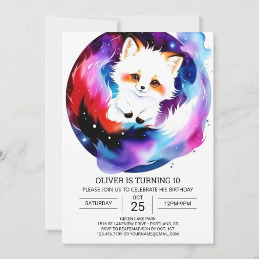 Invitation Renards rustiques dans la forêt Anniversaire (Devant)