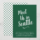 Invitation Rencontre de typographie moderne | Mariage Sauvega (Devant / Derrière)