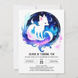 Invitation Rencontre Enchanted Red Fox Anniversaire