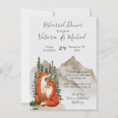 Invitation Rencontre Rustique dans une Forêt de Aquarelle pou (Devant)