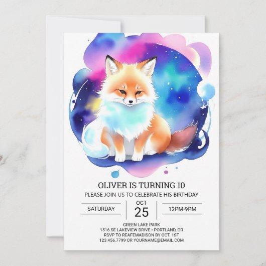 Invitation Rencontres numériques dans la fête d'anniversaire (Devant)