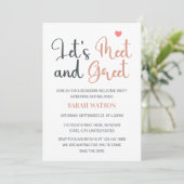 Invitation Rencontrez et saluez l'invitation de la fête de bi (Debout devant)