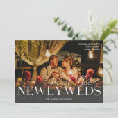 Invitation Rencontrez les jeunes mariés Typographie & Photo A (Debout devant)