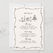 Invitation Rencontrez-Moi À New York Main Tirée Chic Bachelor (Dos)