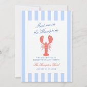 Invitation Rencontrez-moi dans le Hamptons Lobster Bacheloret (Devant)