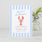 Invitation Rencontrez-moi dans le Hamptons Lobster Bacheloret (Debout devant)