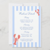 Invitation Rencontrez-moi dans le Hamptons Lobster Bacheloret (Dos)