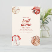 Invitation Rencontrez-Nous À Ball Game Anniversaire Invitatio (Debout devant)
