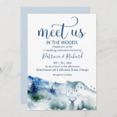 Invitation Rencontrez-Nous Dans La Forêt Boisée Mariage Extér (Devant / Derrière)
