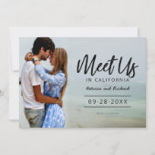 Invitation Rencontrez-Nous Dans Mariage Destination Enregistr (Devant)