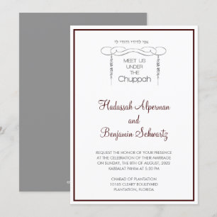 Invitation Rencontrez-Nous Sous La Chuppah en Bourgogne