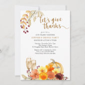 Invitation Rendez Merci À La Soirée Fleurs D'Automne (Devant)