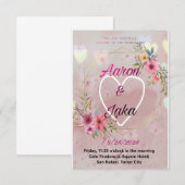 Invitation rendez votre journée de mariage inoubliable (Devant / Derrière)