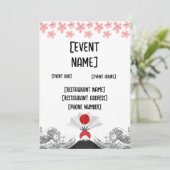 Invitation Rendez-vous au restaurant sushi japonais et inaugu (Debout devant)