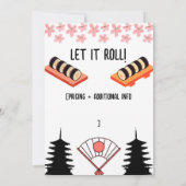 Invitation Rendez-vous au restaurant sushi japonais et inaugu (Dos)