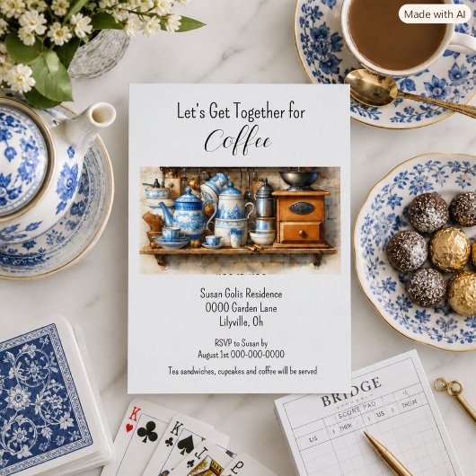 Invitation Rendez-vous café de l'après-midi