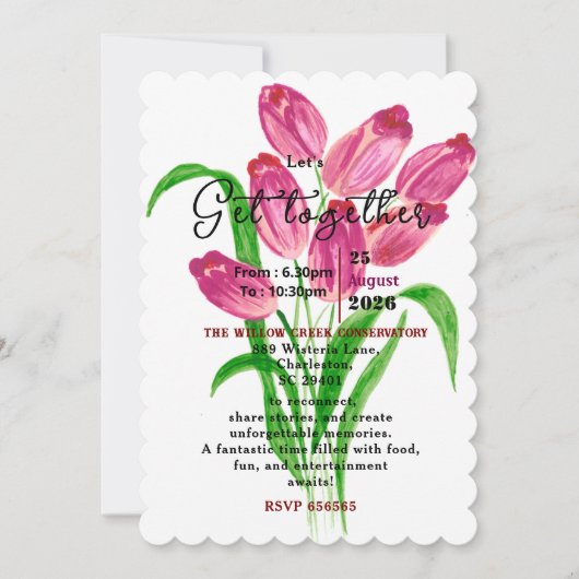 Invitation Rendez-vous intemporel des tulipes (Devant)