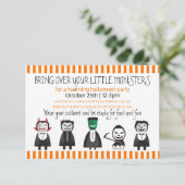 Invitation Rendez-vous sur vos monstres-3x5Halloween Invitati (Debout devant)