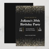 Invitation Rendre 30 belle élégante anniversaire argent (Devant / Derrière)