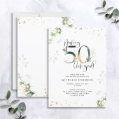 Invitation Rendre 50 apparence bon vert or botanique Annivers
