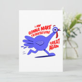 Invitation rendre grâces grand à nouveau drôles dinde (Debout devant)