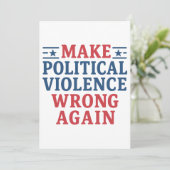 Invitation Rendre la violence politique incorrecte (Debout devant)