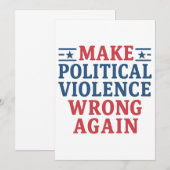 Invitation Rendre la violence politique incorrecte (Devant / Derrière)