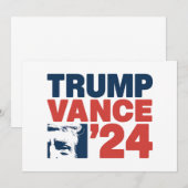 Invitation Rendre l'Amérique en sécurité Trump Vance 2024 MAG (Devant / Derrière)