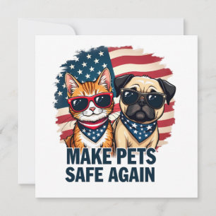 Invitation Rendre les animaux de compagnie en sécurité Trump