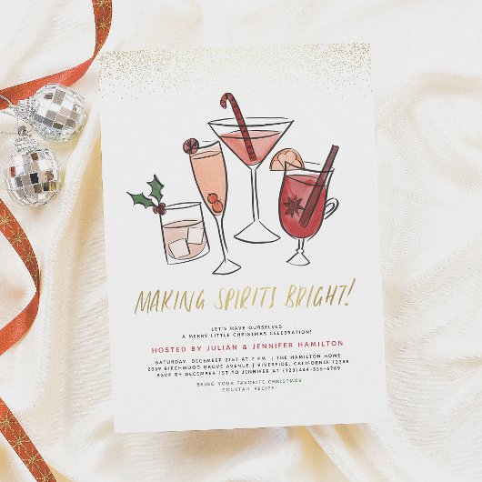 Invitation Rendre les esprits lumineux | Christmas Cocktail P
