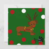 Invitation renne de dachshund (Dos)
