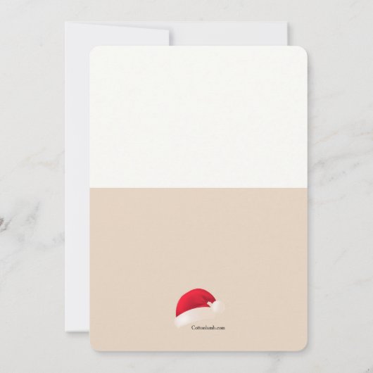 Invitation Renne qui regarde à travers les trous (Dos)