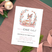 Invitation Rennes roses Hiver Onederland Fille 1er anniversai