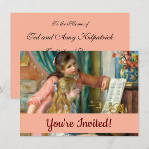 Invitation Renoir Deux Jeunes Filles au Piano Impression Musi