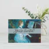 Invitation Renoir femme à l'impressionniste Vintage de piano (Debout devant)