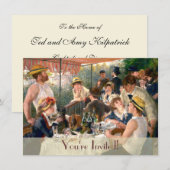 Invitation Renoir French Luncheon Booking Party (Devant / Derrière)